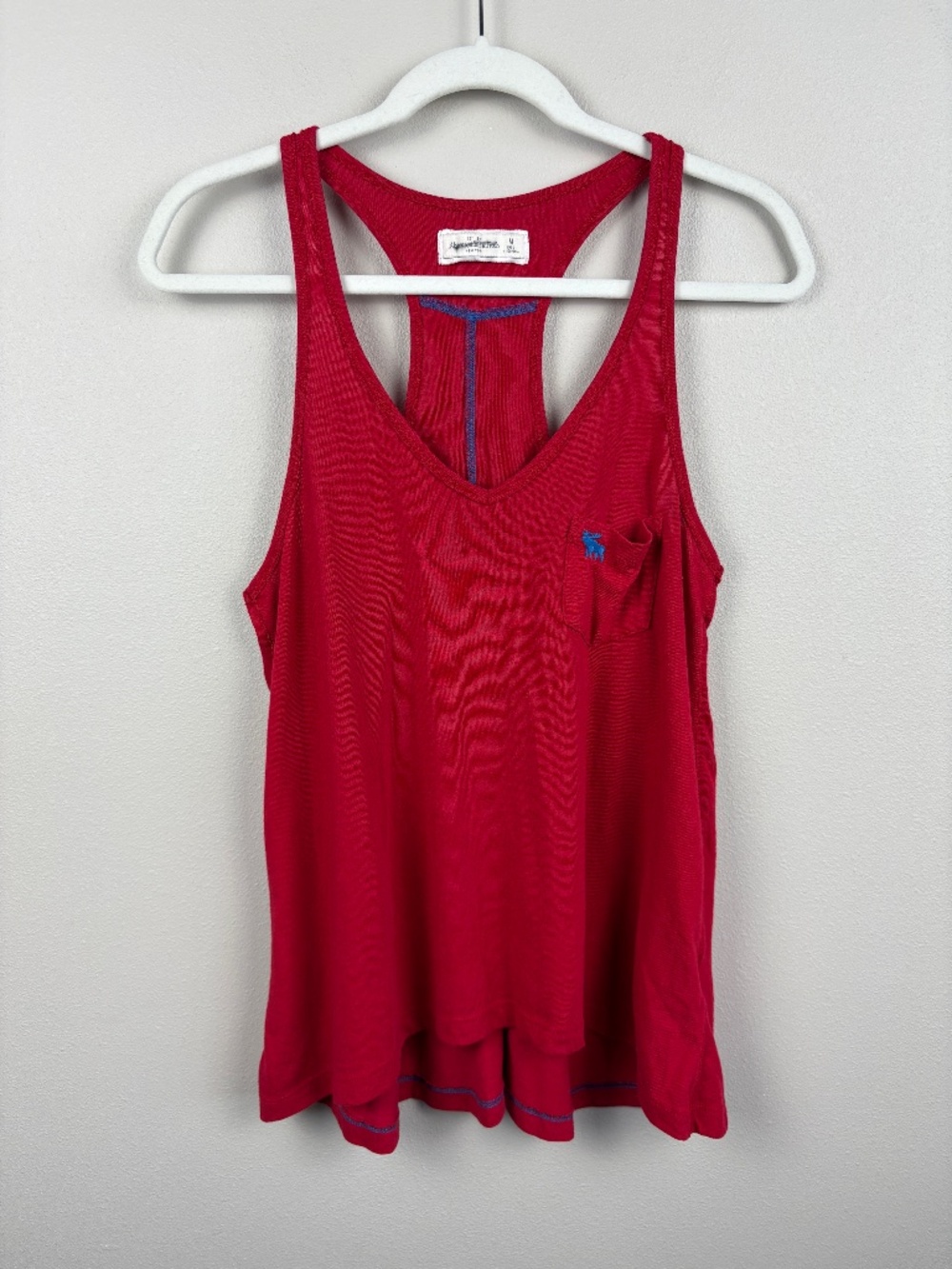 Abercrombie & Fitch Red Racerback Tank Top - Size Medium